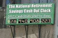 National Retierement Savings Cash Out Clock