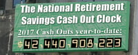 National Retirement Savings Cashout Clock